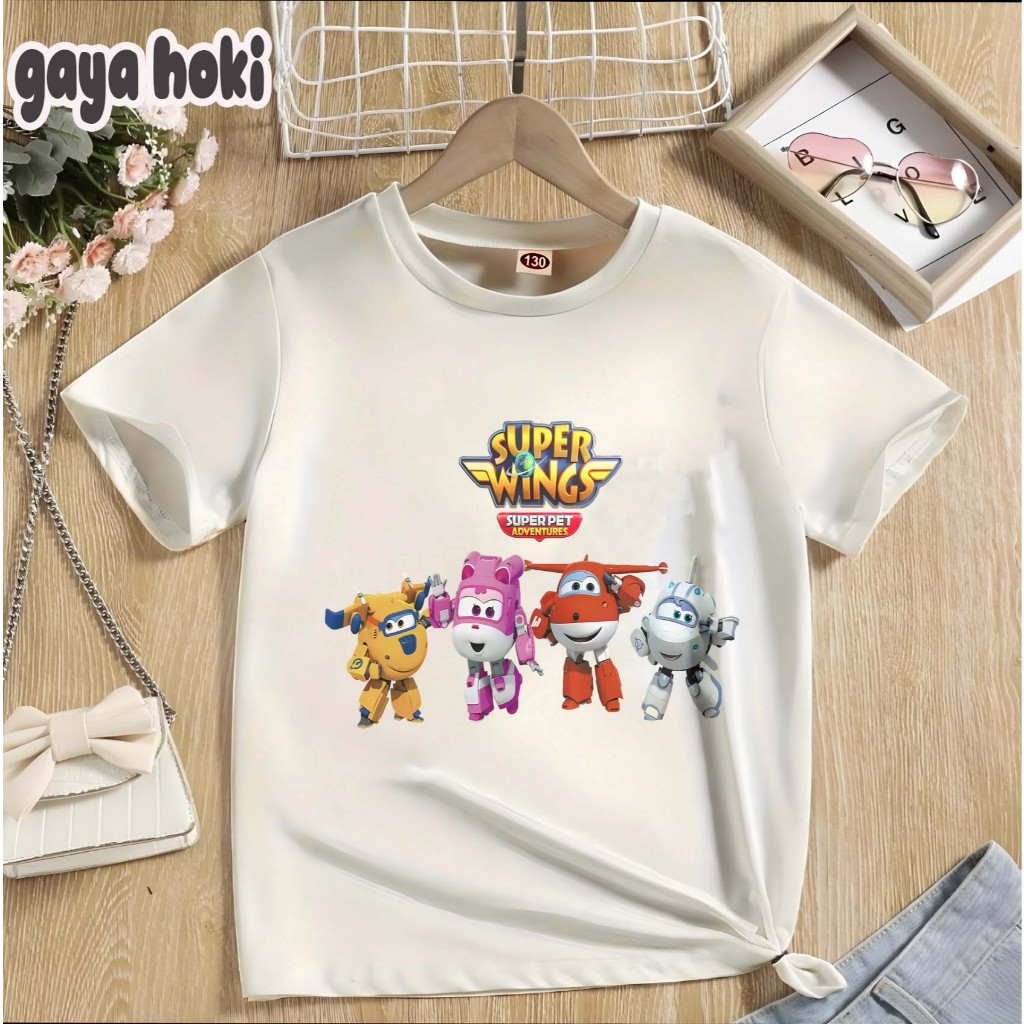 Baju Kaos Anak Super wings SuperPet Adventures Bahan Premium Unisex