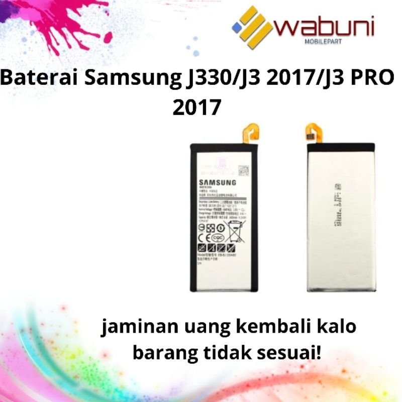 Wabunimobilepart Batrai / Batre / baterai  Samsung J330 / J3 2017 / J3 PRO 2017