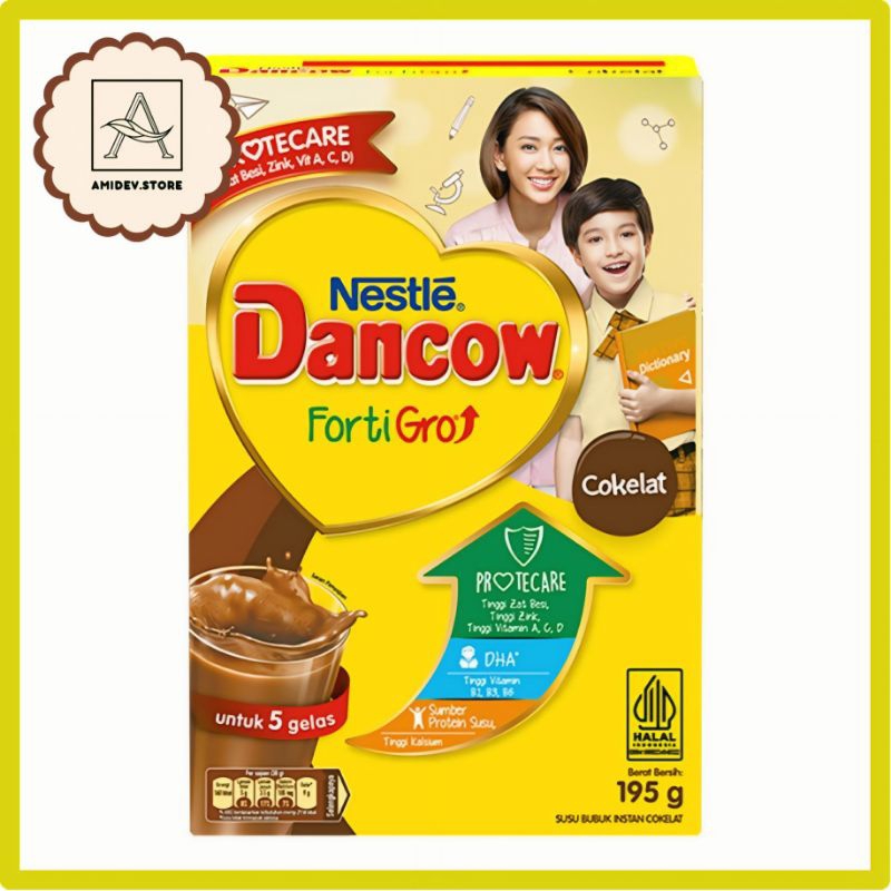 

Nestle Dancow FortiGro Susu Bubuk Instan Cokelat 195 g