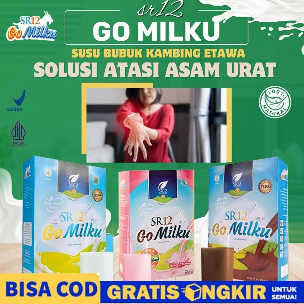 

Go Milku SR12 Susu Kambing Solusi Asam Urat 3 Rasa Ori, Coklat Dan Stroberi 1 Box 200gr