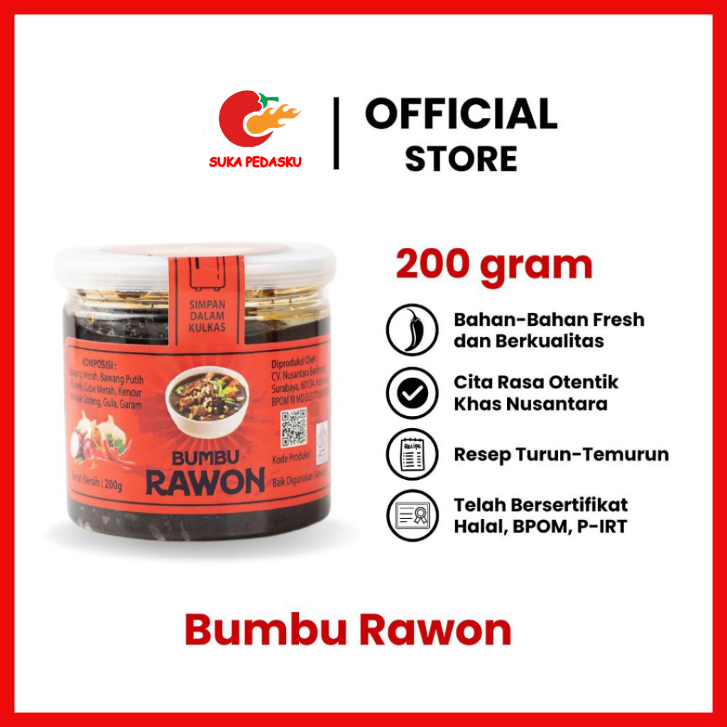 

BUMBU RAWON 200 gram produk dijamin 100% halal