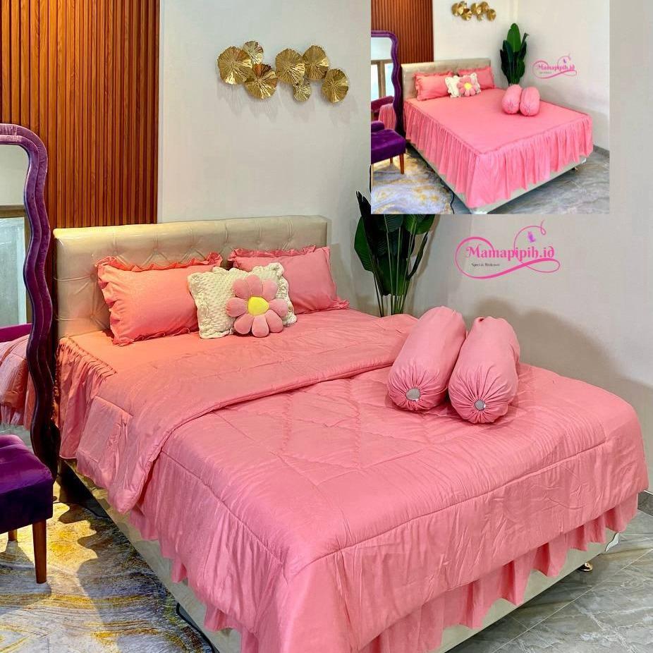 Bedcover Set Rumbai Sprei Rumbai Hotel Embos sarung bantal sarung guling sprei rumbai bedcover