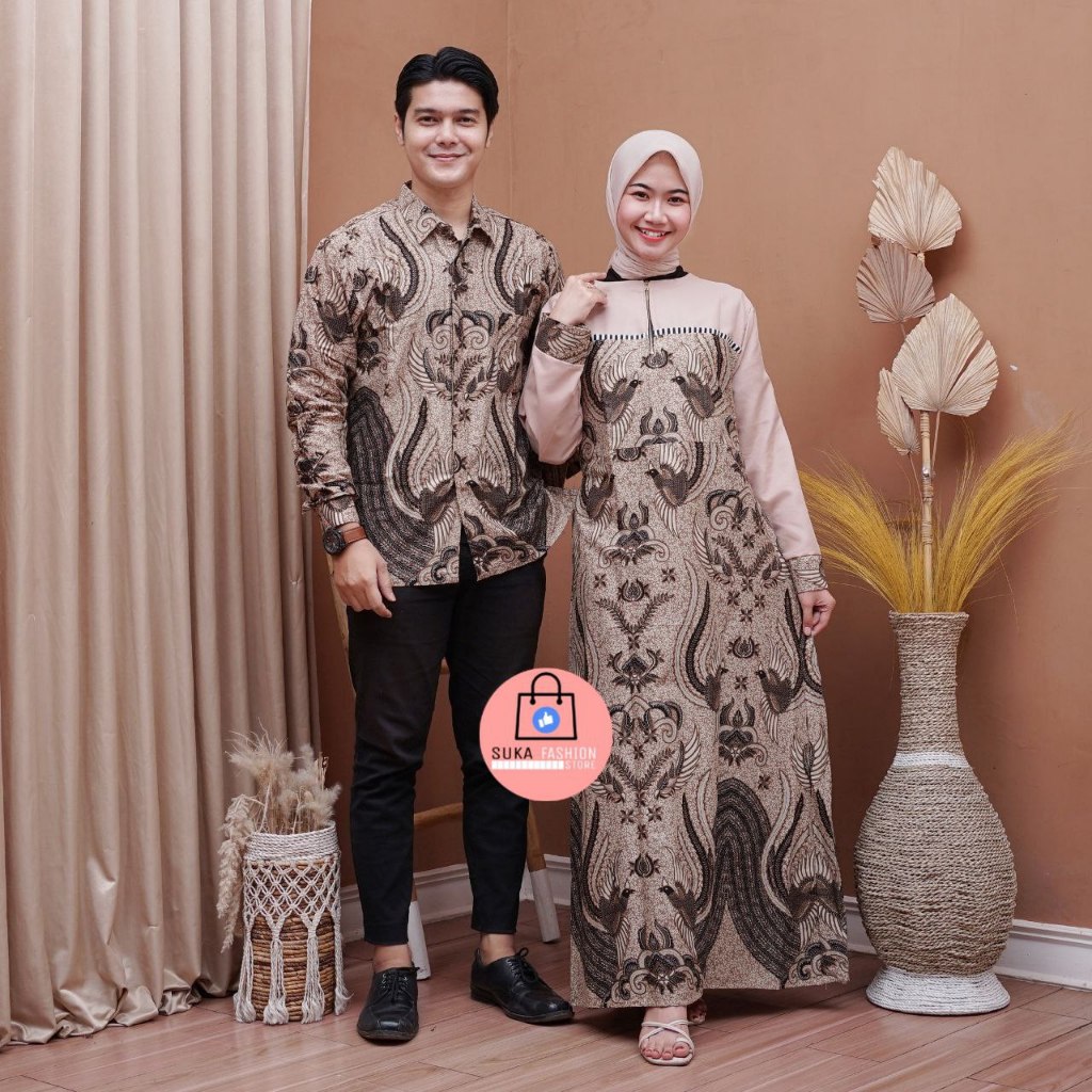 Baju batik sarimbit gamis batik couple gamis batik terbaru gamis batik kombinasi batik kondangan