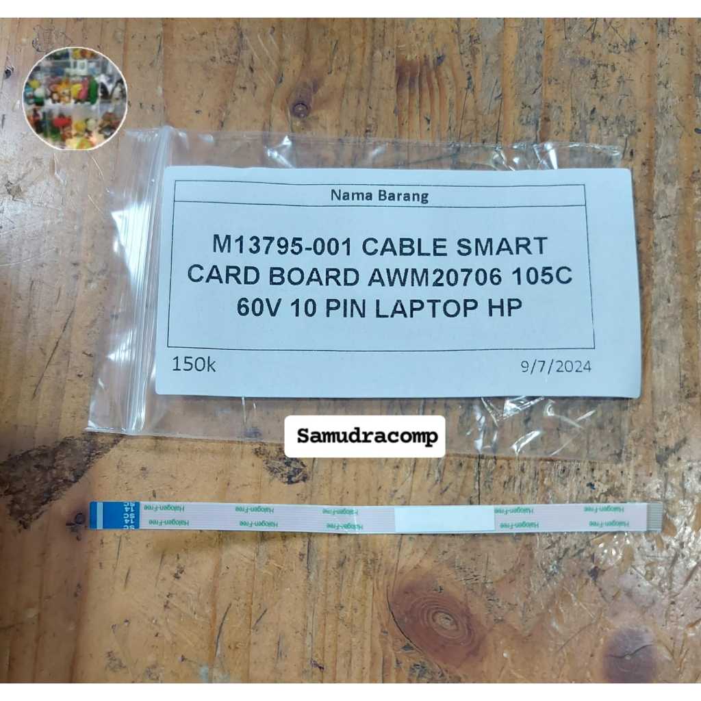 M13795-001 Cable Smart Card Board AWM20706 105C 60V 10 PIN LAPTOP HP