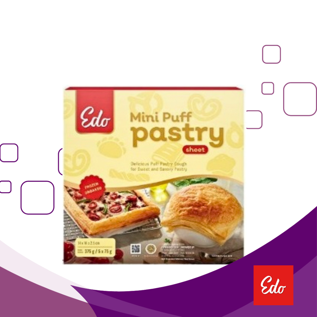 

EDO Mini Pastry Puff Sheet | Kulit Pastry Edo Lembaran 375 gram