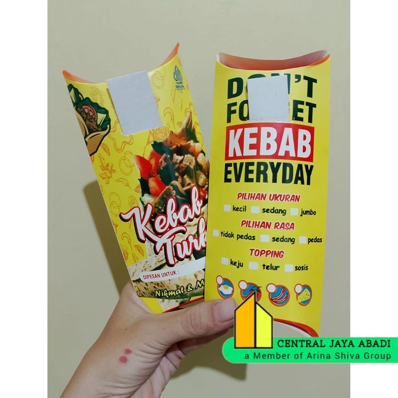 

200 LEMBAR KEMASAN KEBAB MINI IVORI PUTIH UKURAN 21 × 9.5 CM HIGH QUALITY PRODUK TERBARU | KERTAS KEBAB TARIKAN MINI KEKINIAN | DUS KEBAB MINI VIRAL TIKTOK | BOX KEBAB MINI MURAH | TOKO KEBAB OFFICIAL | CENTRAL JAYA ABADI