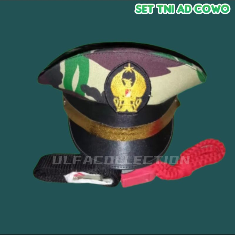 Topi TNI AD Anak TK/Topi Pet TNI AD Laki Laki Perempuan/Perlengkapan Accesories Topi TNI AD Anak TK/
