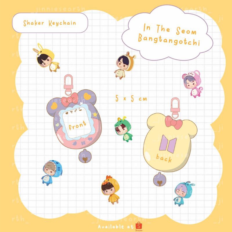 [Jinnie's_Earth] GANCI SHAKER BTS | ACRYLIC SHAKER KEYCHAIN | TAMAGOTCHI KEYCHAIN | BANGTANGOTCHI KE