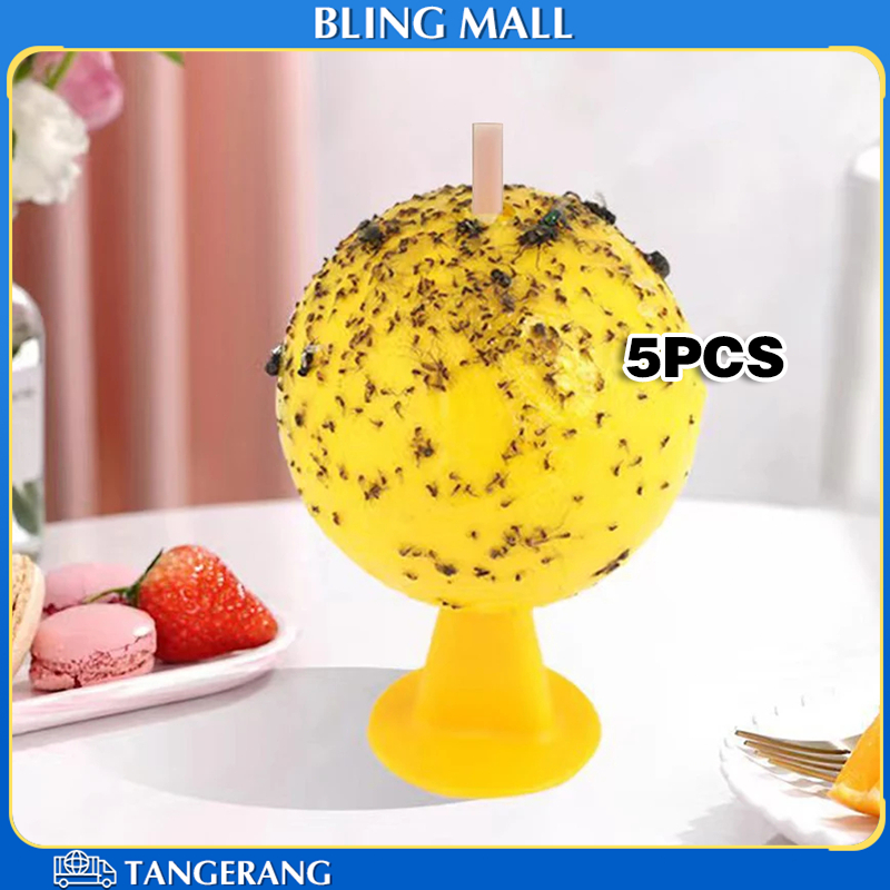 5PCS Perangkap Lalat Buah Yellow Trap Rumah Perangkap Lalat Lem Efektif Likat Kuning Perangkap Hama