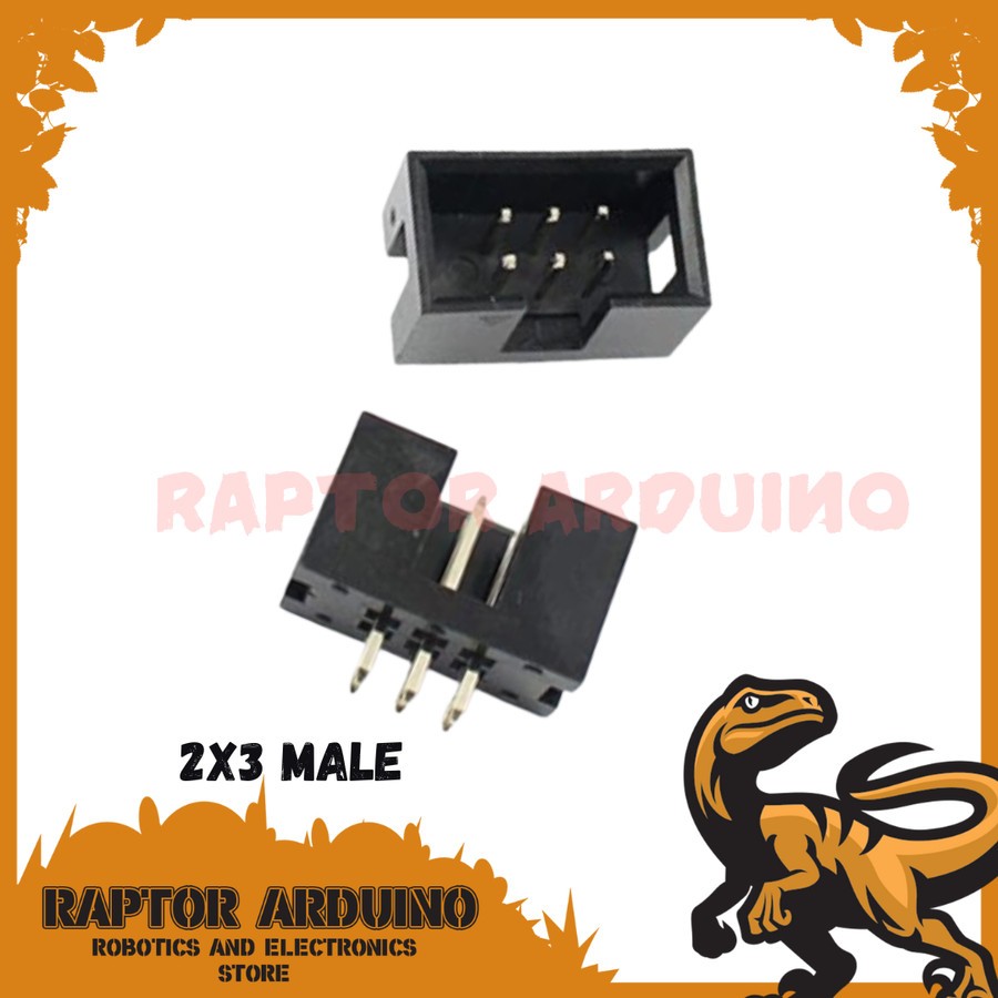 Socket IDC Pin 6p 6Pin Soket 2x3 6 Pin Header Male DC3-6P Lurus