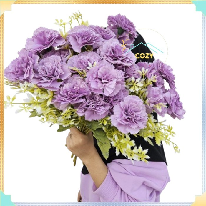 [7 Cabang] Bunga Artificial Carnation / Bunga Palsu Carnation / Bunga Plastik