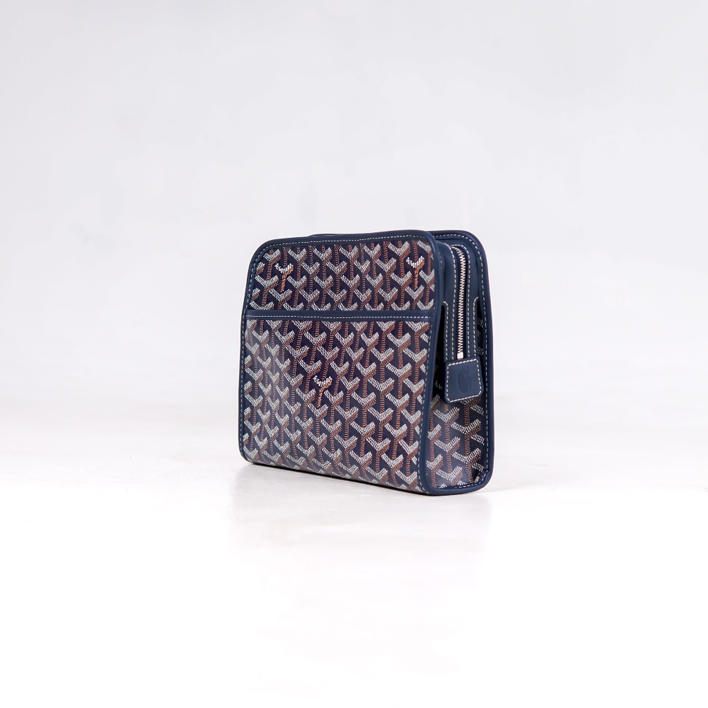 Tas GOYARD JOUVENCE BLACK NAVY CLUTCH BAG 100% ORIGINAL