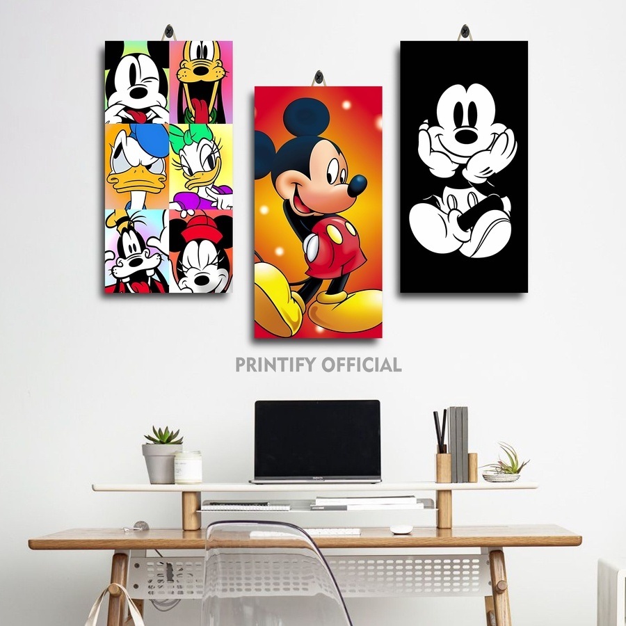 Pajangan Ruangan Kartun Mickey Mouse / Hiasan Kamar Cowok / Pajangan Dinding 3D /4W4|GDBCP