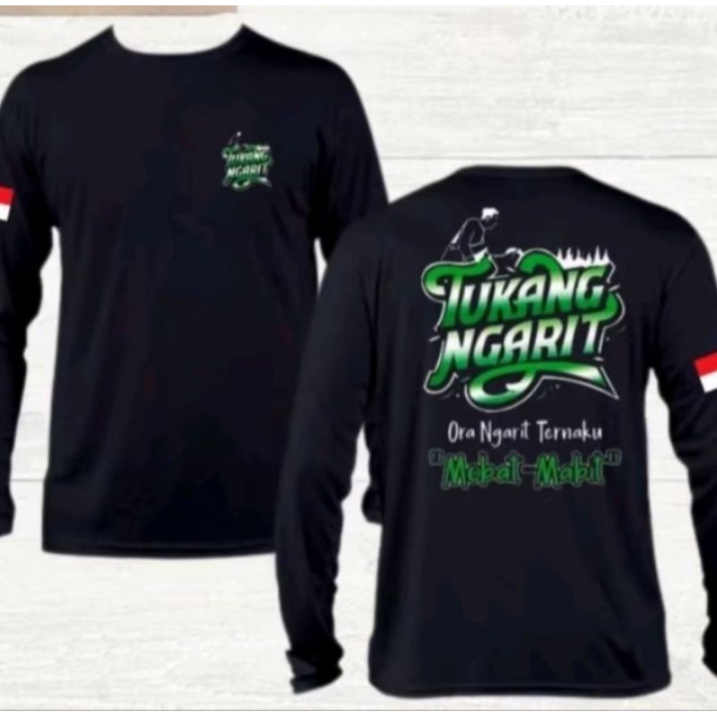 KAOS TUKANG NGARIT HIJAU LENGAN PANJANG