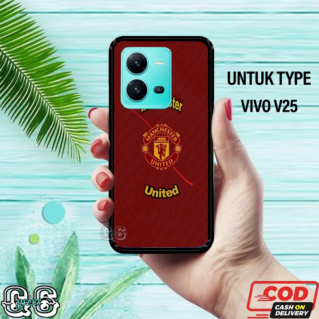 [gsixs_case]case vivo v25- case Glossy-Pelindung )case(manchester united)softcase hp-case hp-casing 