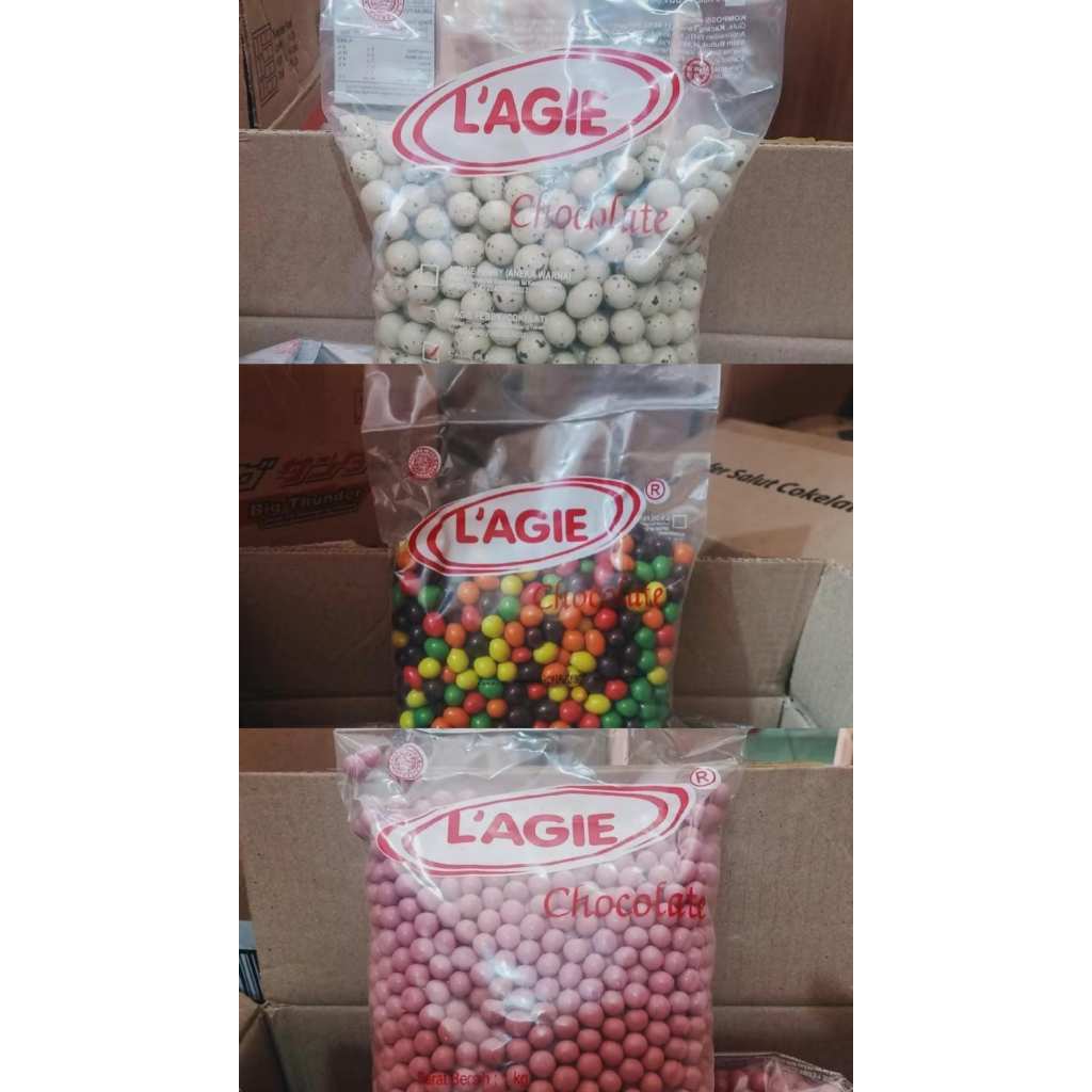 

Coklat LAGIE/ 1KG/ Planet peanut/ Mini Pink/ Mini Biskuit/ Chocobal Febby Peanut