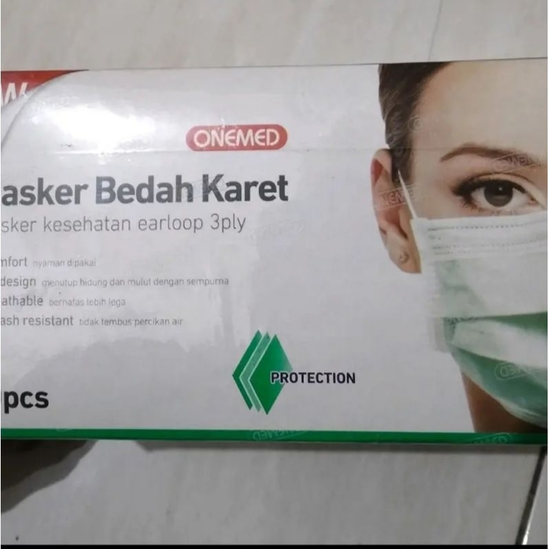 masker bedah karet onemed isi 50 pcs