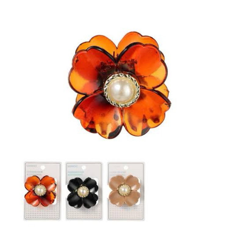 Miniso Flower Hair Claw Clip / Miniso Jepit rambut bunga mutiara