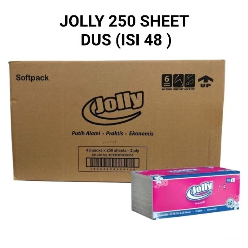 [1 DUS] DUS Tisu Tissue Jolly 250 Sheet DUS ( ISI 48 )