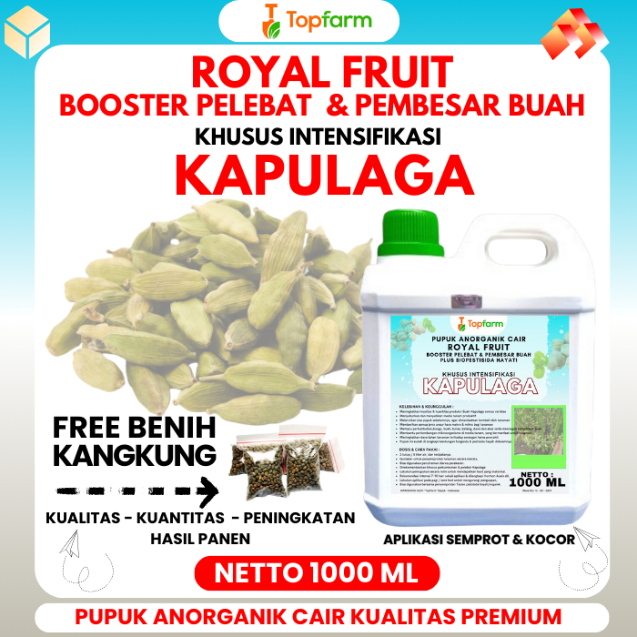 Pupuk Topfarm / Pupuk Booster Kapulaga / Pupuk Buah Super Lebat Kapulaga / Pupuk Pelebat Buah Kapula