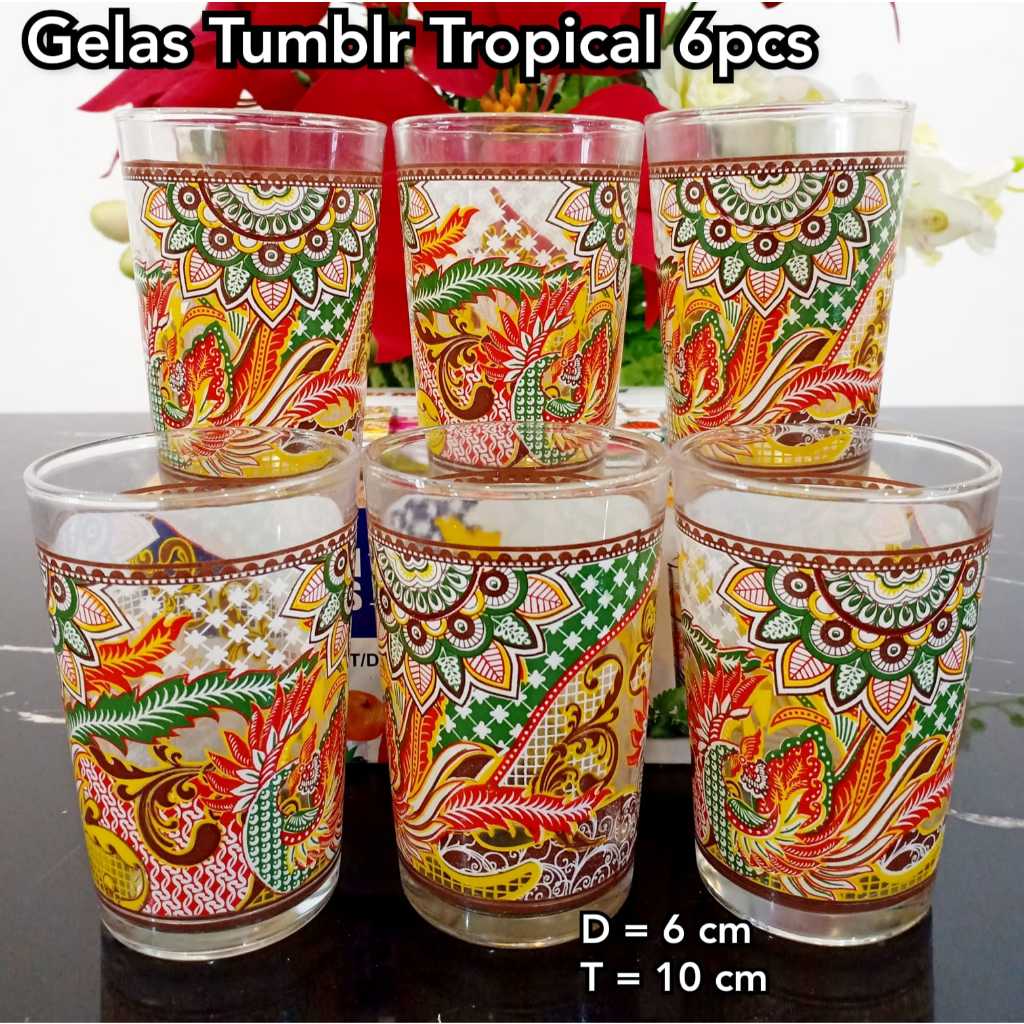GELAS KACA 6PCS / CANGKIR KACA 6PCS / GELAS TUMBLR KACA GIFT SET / GLASSWARE GIFT SET / GELAS KACA S
