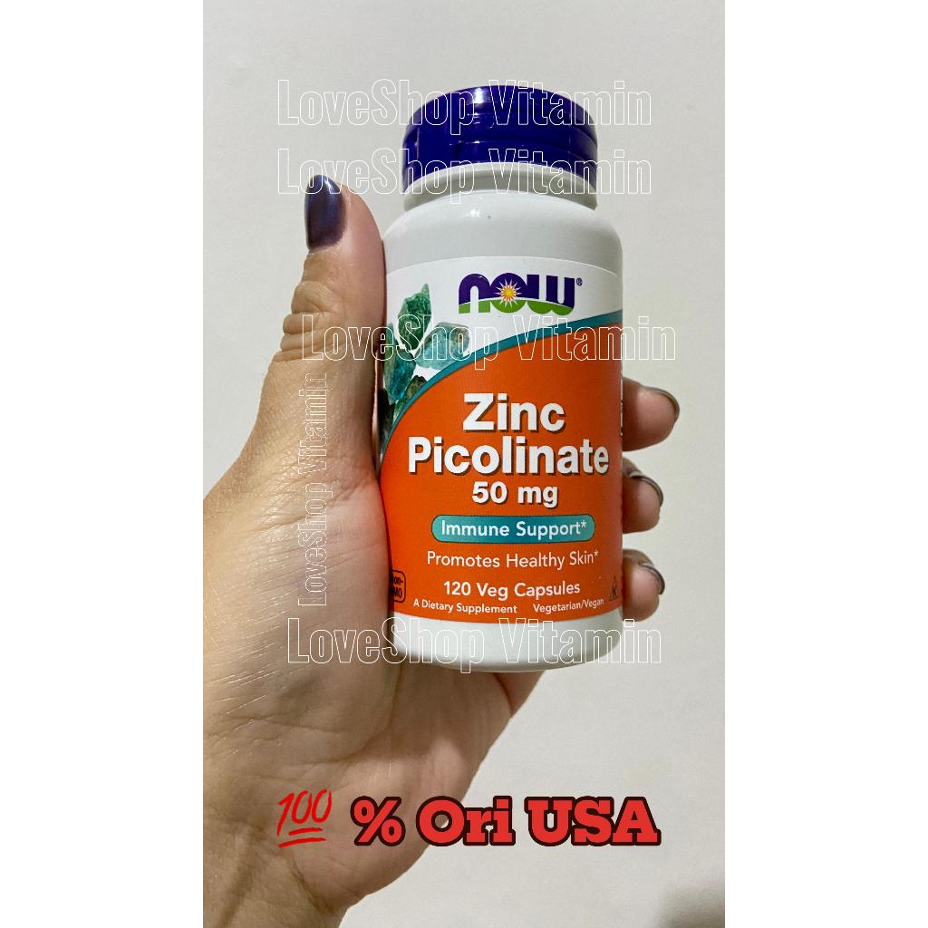 Now Zinc Picolinate 50 mg 100% ORIGINAL Quatro formula vitamin vit d d3 magnesium suplemen murah ori