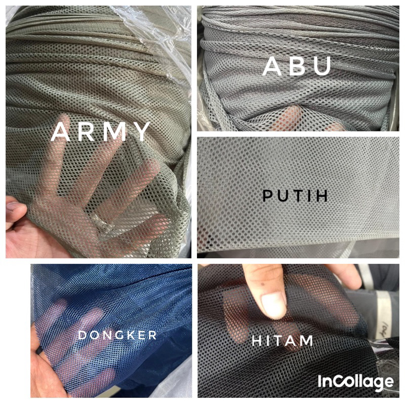 bahan kain jala furing kain jaring dalaman halus