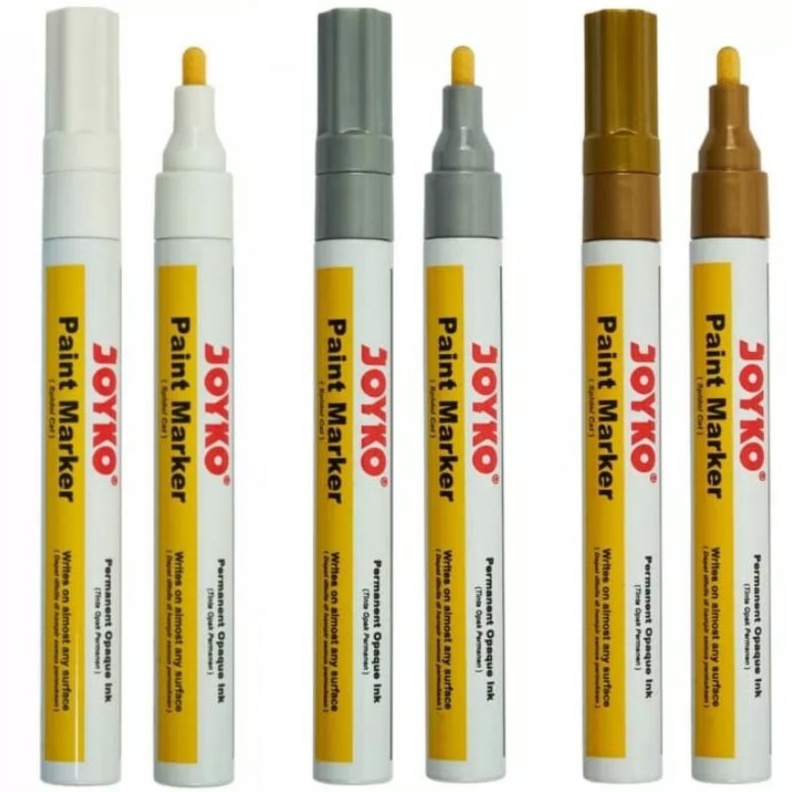 

Potongan 35 Spesial Paint Marker Color White Silver Gold Spidol Cat Permanen Warna Putih Perak atau Emas A49