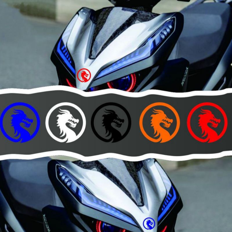 Sticker Logo NAGA Untuk Cover depan Motor  Hologram Waterproof - Sticker Motor Naga Keren