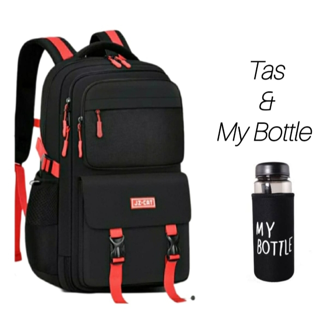 Tas buat anak laki laki / Tas polos hitam  / Tas ransel sekolah laki laki perempuan sd smp kualitas 