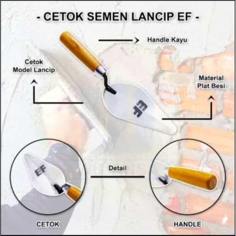 CETOK SEMEN / CETOK BULAT / CETOK OVAL / CETOK TUKANG GAGANG KAYU