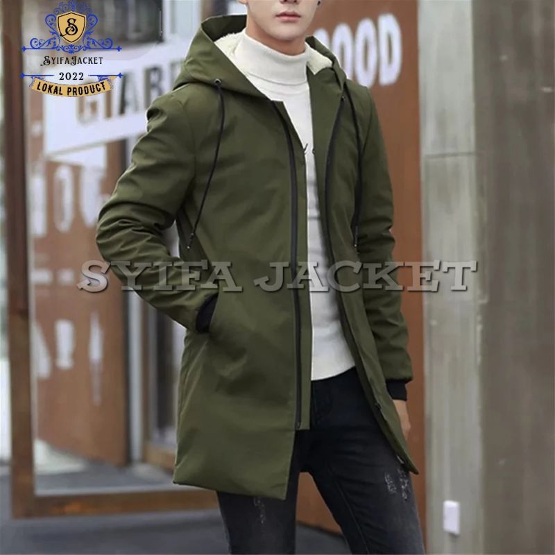 Jaket Casual Kekinian SHERPA / Jaket Pria Korean Style / Jaket Sherpa / Long Coat Pria Musim Dingin