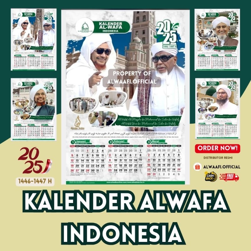 

Kalender Al Wafa BiAhdillah Indonesia Terbaru 2025 | Kalender Islam Hijriyah Masehi | Kalender Habaib | Ide Hadiah