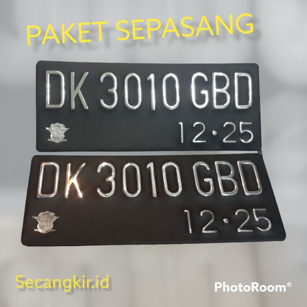 Jasa Variasi Plat Motor chrome Mengkilat Dapat 2pcs Baut Tanam