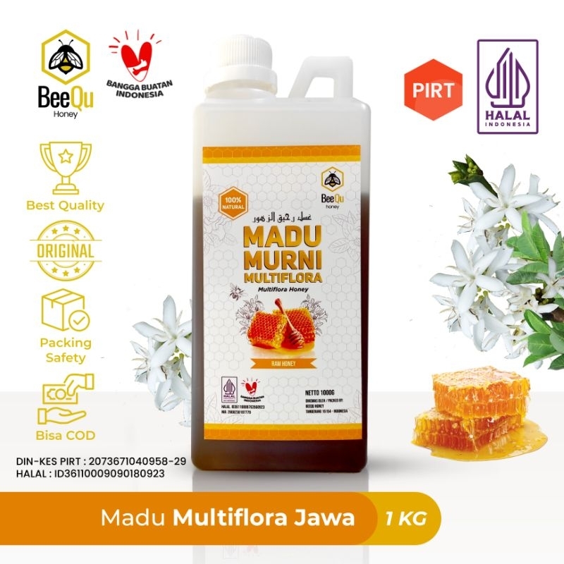 

Madu Murni Asli Nektar Multiflora Jawa 100% Pure Raw Honey - BeeQu Honey