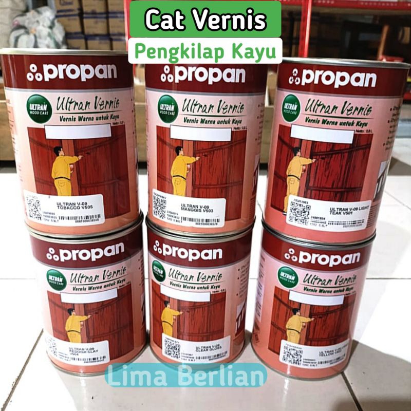 Vernis Cat Pengkilap Kayu Propan Ultran 0.8 L V09 Pernis Glossy Politur
