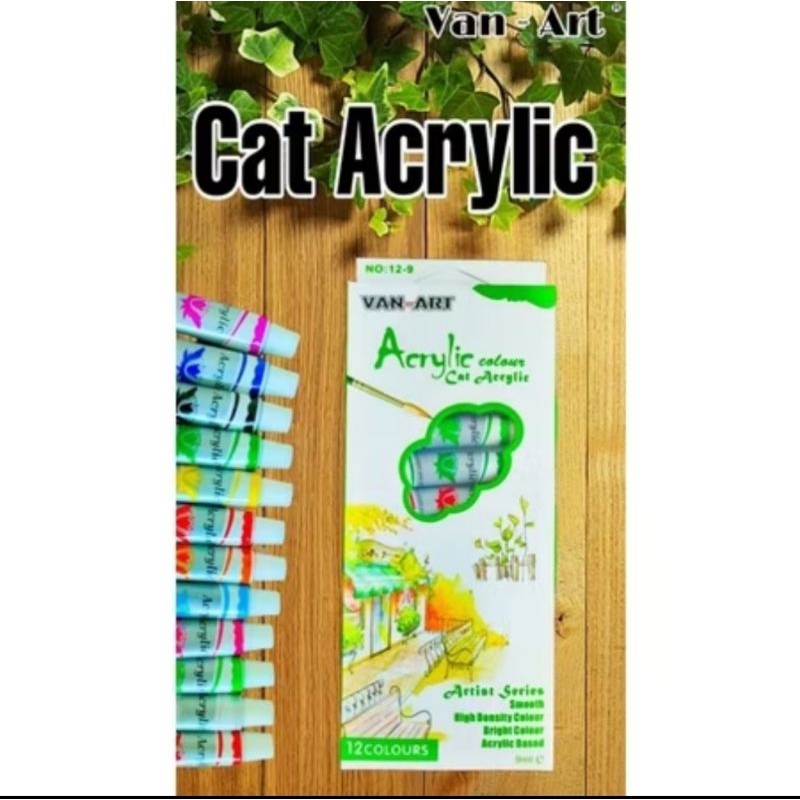 

CAT ACRILIK / CAT LUKIS SET 12 WARNA VAN-ART MURAH LENGKAP WARNA
