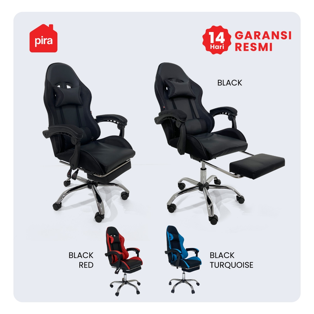 Pira -  X-Wing GC Kursi Gaming dengan Sandaran Kaki dan Fitur Massage / Pijat (3PL)