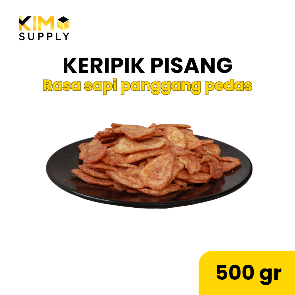 

KERIPIK PISANG SAPI PANGGANG PEDAS (500 GR) cemilan snack kekinian viral termurah terlaris