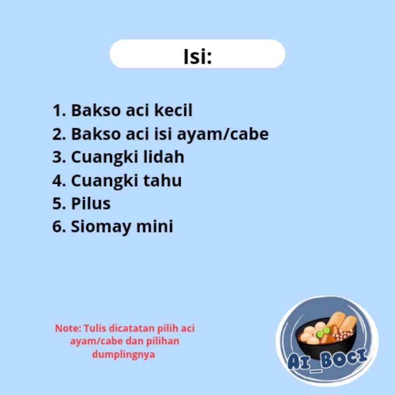 

Bakso aci Paket Mini 2