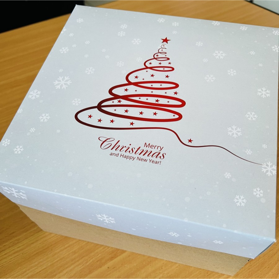 

Box Kotak Natal Kemasan Souvenir Kue Tart Kuker Lapis Legit Dus Parcel Christmas Size 25cm