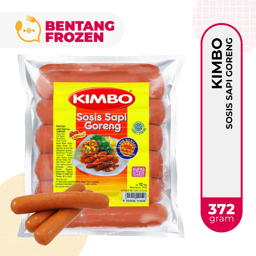 

Kimbo Sosis Sapi Goreng 12 pcs 372gr