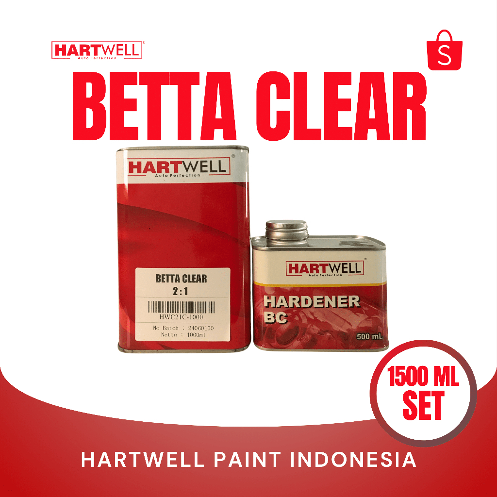 Varnish Motor Mobil | Hartwell 2.1 BETTA CLEAR 1,5 LITER | Perlindungan Cat Premium