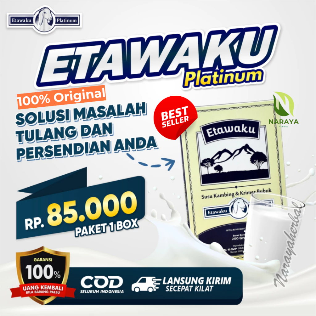 

Susu Kambing Etawa - ETAWAKU PLATINUM 1 BOX Solusi Masalah Pernafasan Original