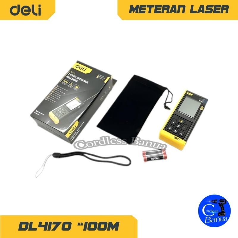 METERAN LASER "DELI" 100M ||LASER RANGEFINDER "DELI" 100 METER