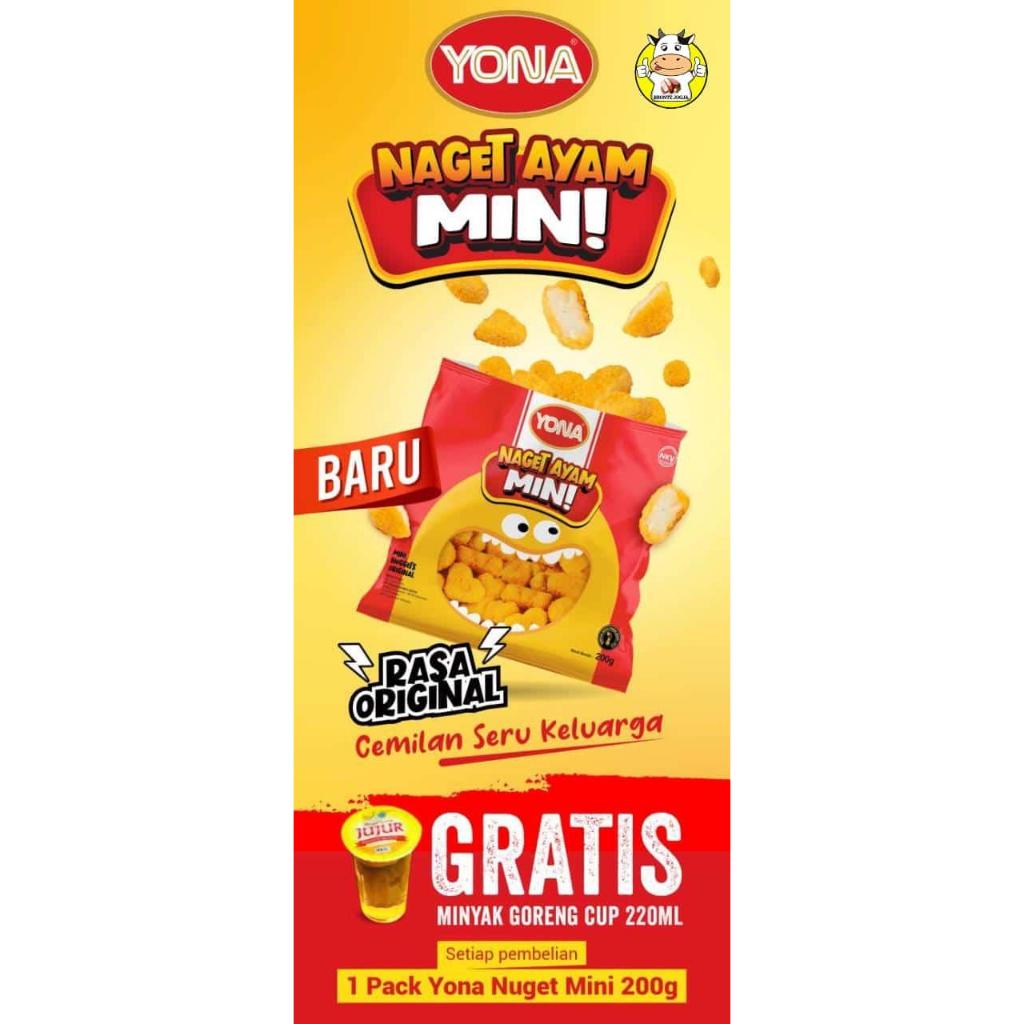 

YONA NUGGET AYAM MINI 200GR FREE MINYAK GORENG KEMASAN 220ML - DISASS JOGJA