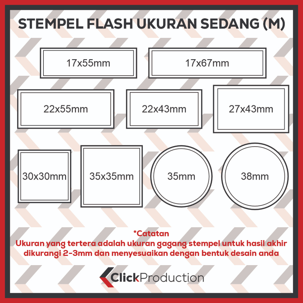 

Adn STEMPEL FLASH / STEMPEL OTOMATIS UKURAN M