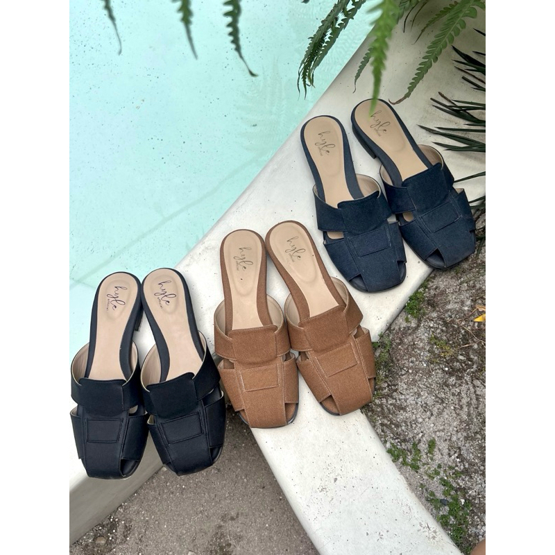 HYLE / Kimmy Mules Sandals - Sandal Flat Wanita