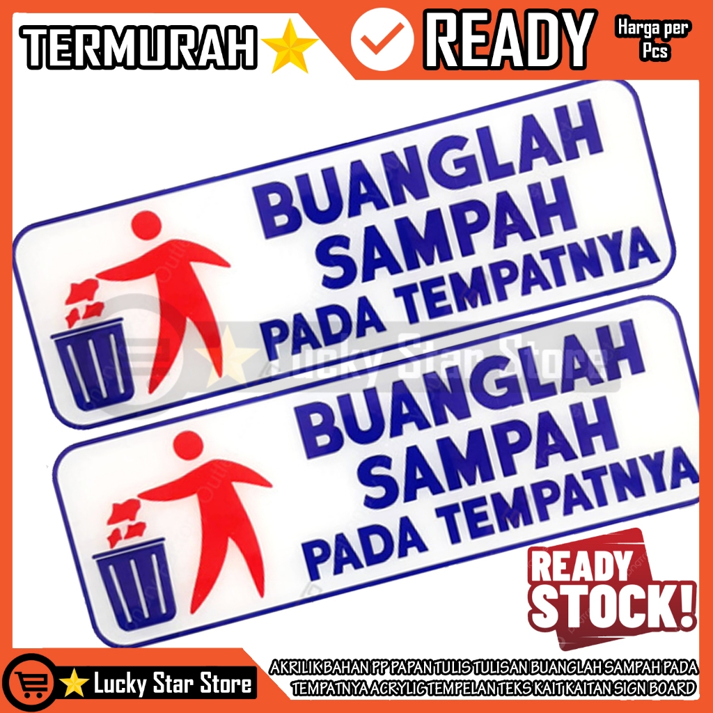 

Label Acrylic Akrilik Stiker Sign Signage Board Buanglah Sampah Pada Tempatnya Tanda Larangan Tulisan Tulis Sticker Ruangan WC Kamar Mandi Masjid Kantor Sekolah Restoran Rumah Makan Tempat Wisata Acrylik Akrilic Tempel Kaca Dinding Dapur