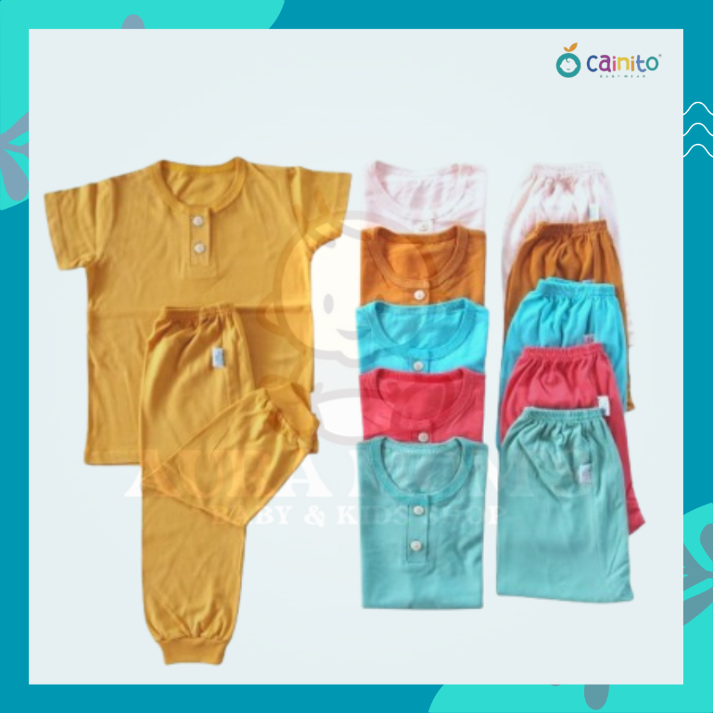 CAINITO - ST. CAINITO BAJU LENGAN PENDEK CELANA PANJANG RIBS | POLOS WARNA